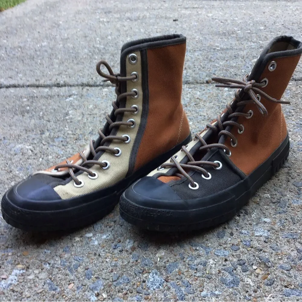 RARE CamperLab Mallorca 1975 Brown and Orange Twins Hi Sneakers